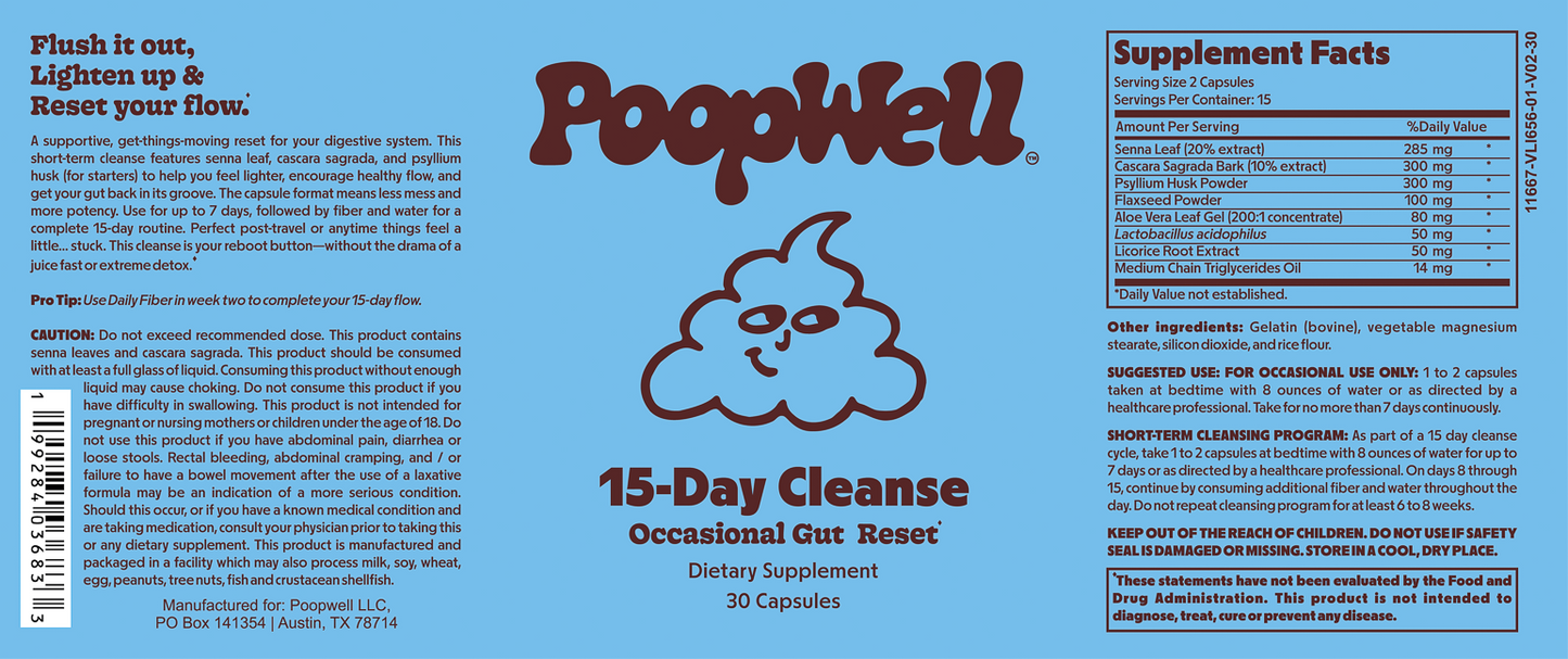 15-Day Colon Cleanse Complete Blue and Brown Label