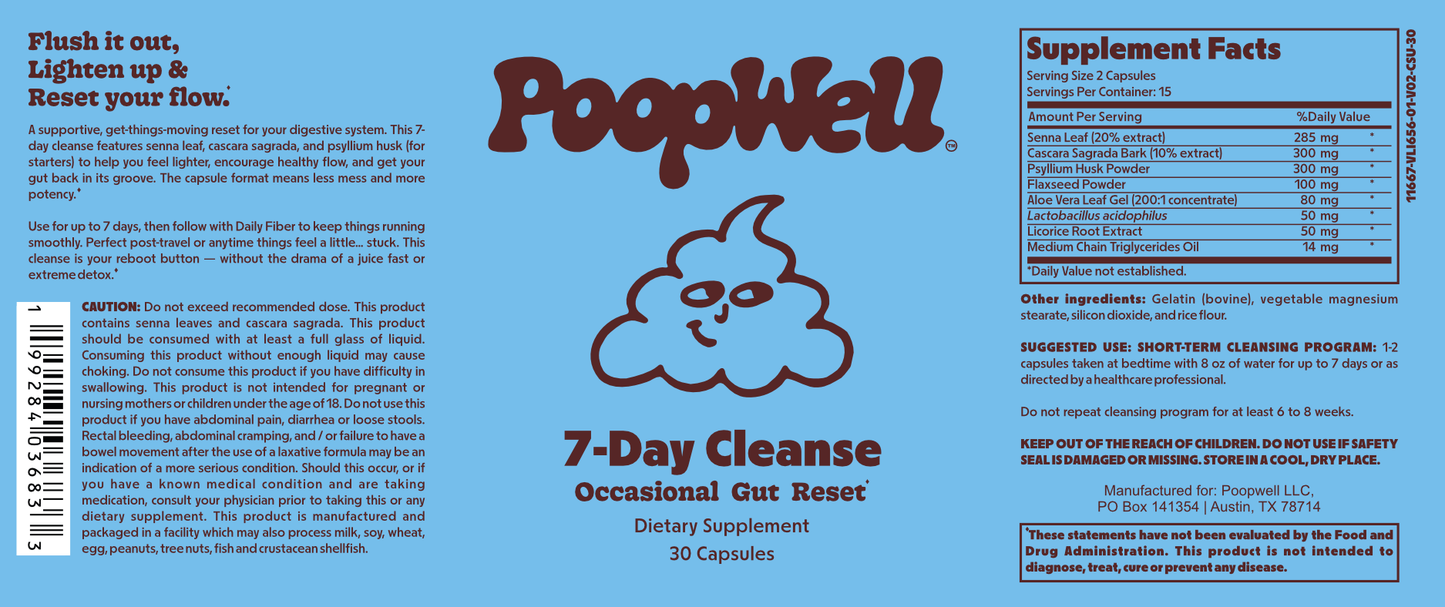 7-Day Colon Cleanse - Gentle Gut Reset Capsule