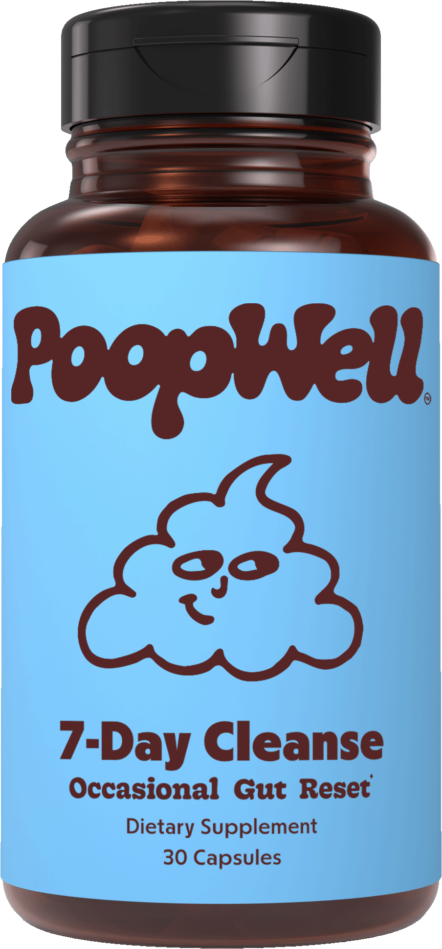 PoopWell 7-Day Colon Cleanse capsule bottle