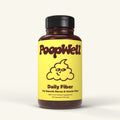 PoopWell Daily Fiber psyllium husk capsule bottle, front view