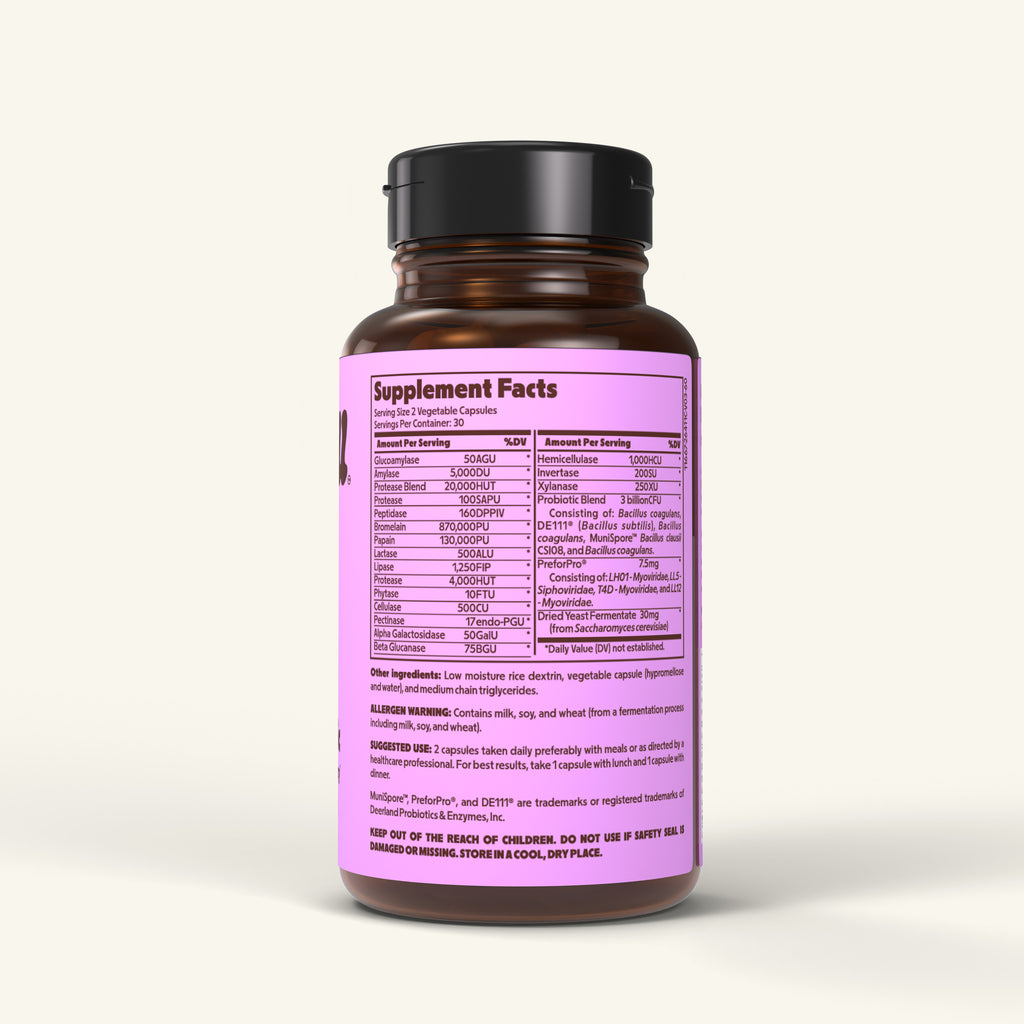 PoopWell Daily Symbiotic supplement facts panel