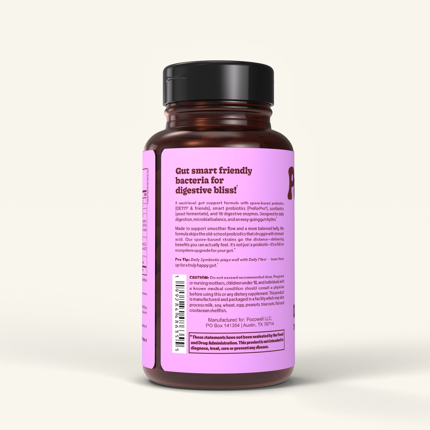 Daily Symbiotic - Probiotic Prebiotic Postbiotic Capsules