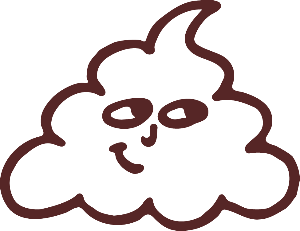 PoopWell logo icon in Mahogany
