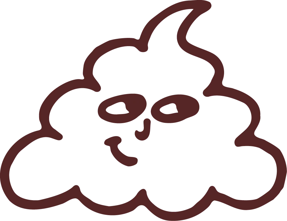 PoopWell logo icon in Mahogany
